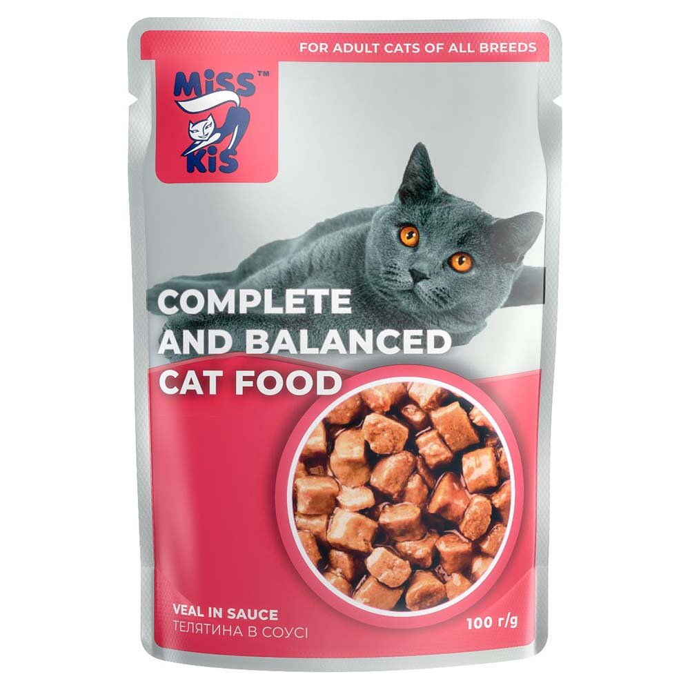 Miss Kis Pouch Veal Wet Cat Food
